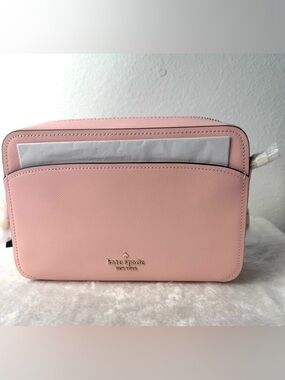 NWT- kate spade Blush Pink Leather Crossbody Camera Bag pink